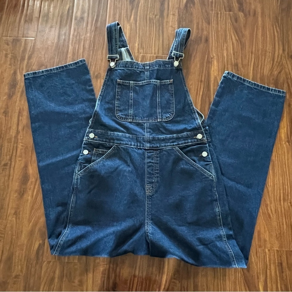 NWOT ASOS Design Baggy Denim Overalls in Dark Wash size 2XS
